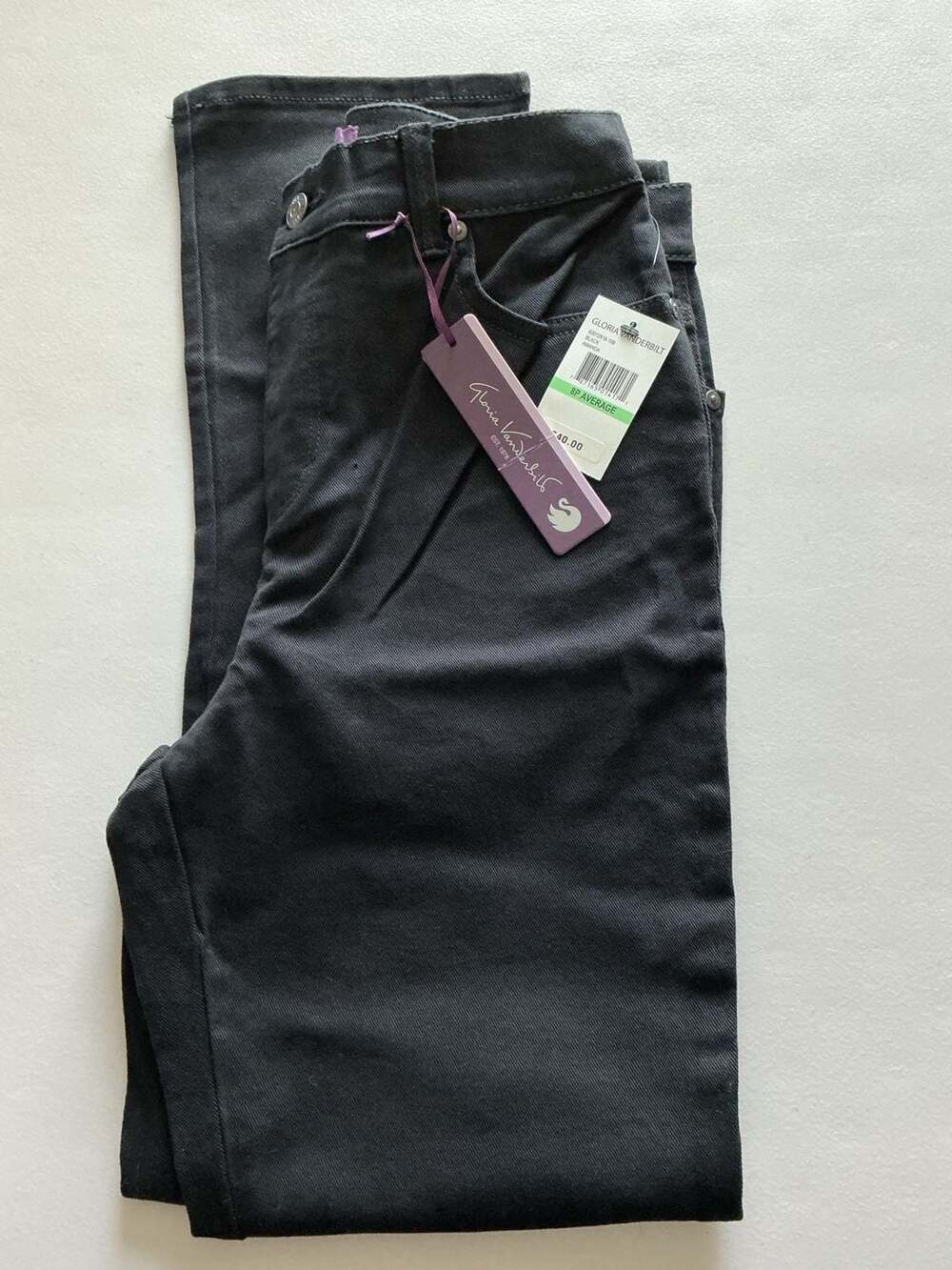 Gloria Vanderbilt Amanda Jeans Size 8P Black NWT